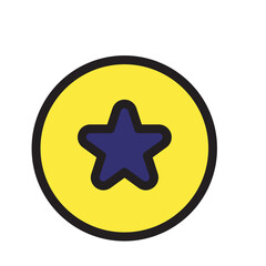 Star Rating Filled Line Icon