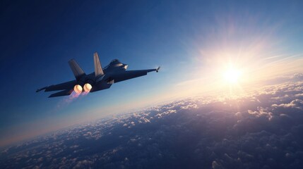 Realistic photo of an F-35 fighter jet soaring through a clear blue sky with afterburners blazing --ar 16:9 --profile vptycec --v 6.1 Job ID: d4e6778c-d4f0-4199-b4b9-0748eea778e8
