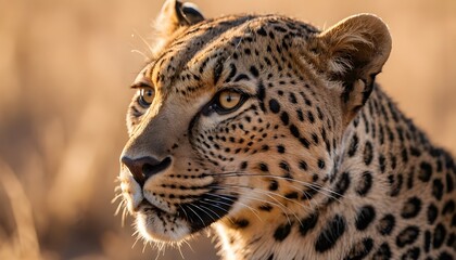 Obraz premium Majestic Leopard at Golden Hour