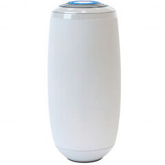 Sleek Ovular-Shaped Portable Air Purifier with Blue and Gray Accents