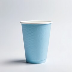 Light Blue Disposable Paper Coffee Cup