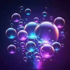 Glowing Bubbles Abstract Background