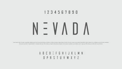 minimal modern alphabets fonts, Typography, Lettering, Elegant, Fashion, sans Serif fonts design template Vector