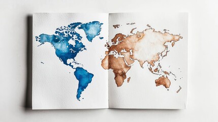 Watercolor World Map  Travel  Adventure  Globe  Earth  Exploration  Geography
