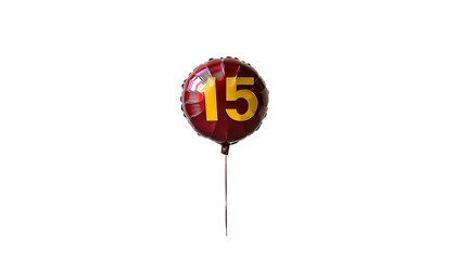 Obraz premium 15th birthday balloon, celebration, isolated