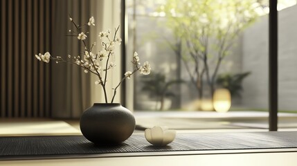 A tranquil and elegant composition unfolds before our eyes, presenting a harmony that calms the soul. In this arrangement