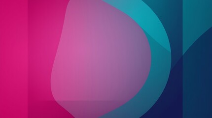 Abstract Gradient Background with Curves and Vivid Pink and Blue Colors