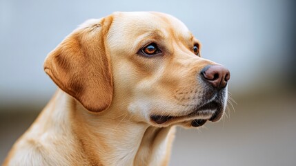 Adorable Golden Labrador Retriever Dog Portrait