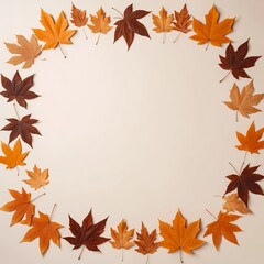 Autumn Maple Leaves Frame