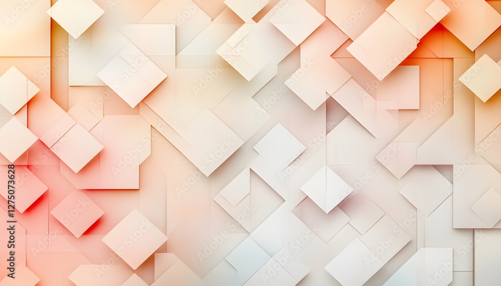 Aufkleber abstract geometric design featuring squares and rectangles of varying sizes