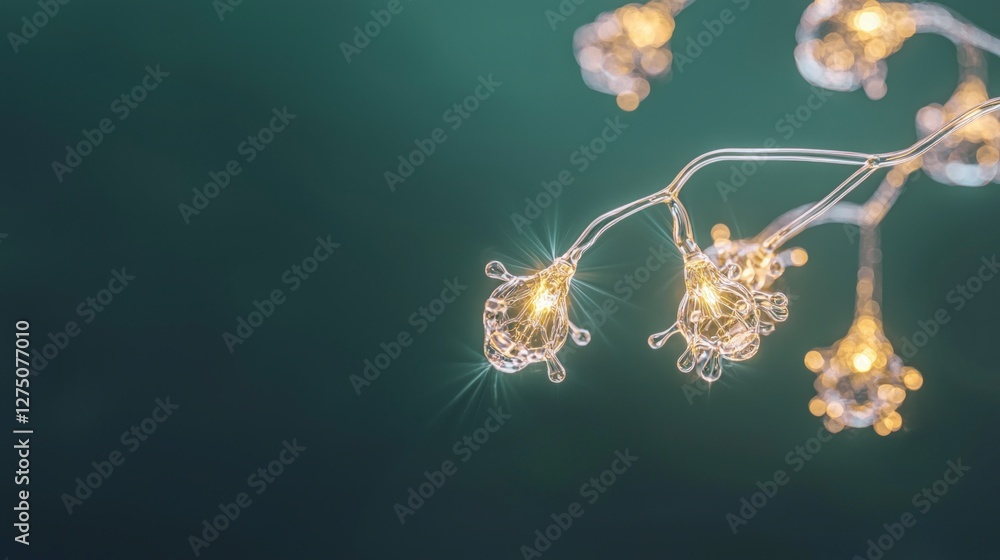 Poster futuristic neural network abstract ai technology background
