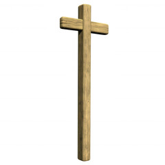 Wooden Cross Showcasing Rough Texture