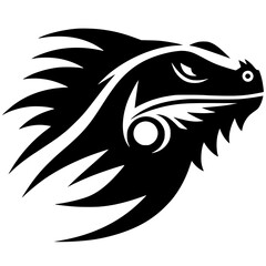 Iguana sport logo silhouette