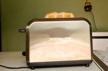 Bread In Pop-up Toaster