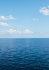 Obraz premium Ocean View with Blue Water and Sky Calm Peaceful Landscape