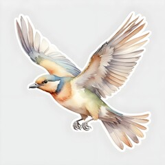 Obraz premium Watercolor Bird in Flight