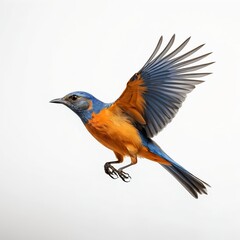 Orange-breasted Blue Flycatcher in Flight