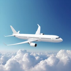 Obraz premium Airplane Flying Above the Clouds