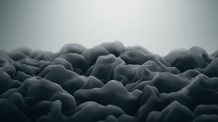 Fototapeta premium Abstract texture resembling undulating waves in a monochromatic landscape with soft lighting