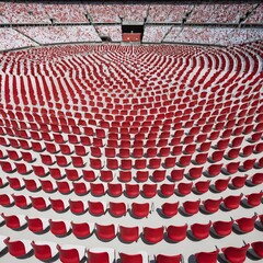 Empty Red Stadium Seats
