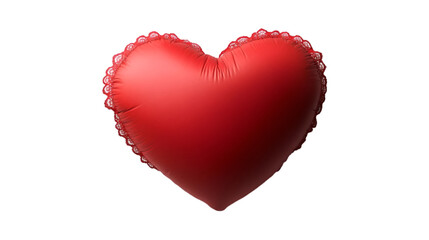 A vibrant red heart-shaped balloon symbolizing love and affection.