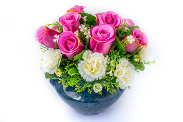 Plastic Floral Bouquet of Different Flowers