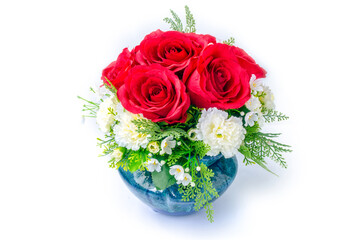 Plastic Floral Bouquet of Different Flowers