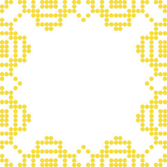 Yellow Circle Embroidery Border