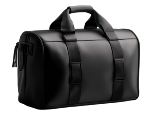 Stylish black leather bag designed for professionals on the go.
