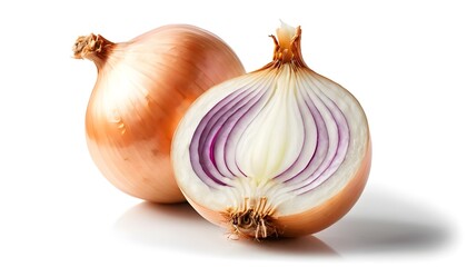 Fresh Onion, Whole and Halved