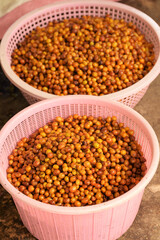 Fresh coffee bean in basket