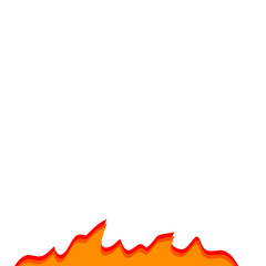 flat style red flames
