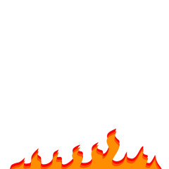 flat style red flames