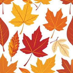 Autumn Leaves Seamless Pattern