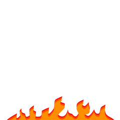 flat style red flames