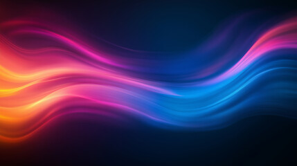 Obraz premium Vibrant abstract waves in pink, blue, and orange create dynamic background.