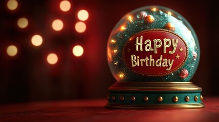 Happy Birthday Snow Globe: Festive Celebration