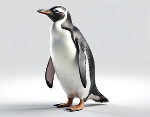 Fototapeta premium Here's a and keywords for your penguin stock photoChinstrap Penguin Standing on White Background