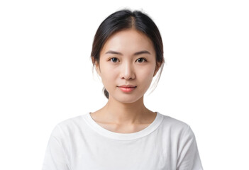asian beautiful girl isolated on white background