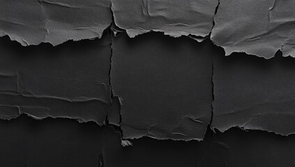 Torn black paper texture background design