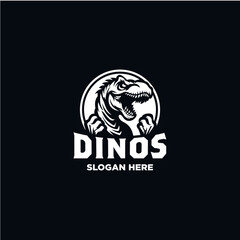 rustic angry dinosaur Raptor Face Clipart, Tyrannosaurus T Rex or Velociraptor Head for Jurassic Prehistoric Wildlife Logo