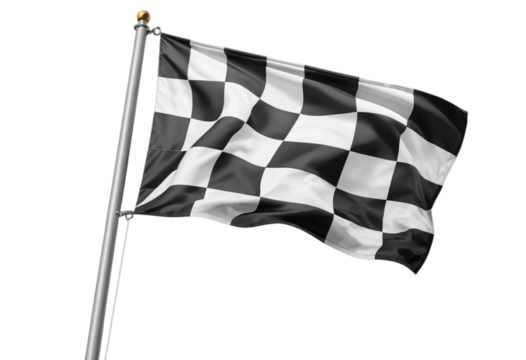 finish flag isolated on white background