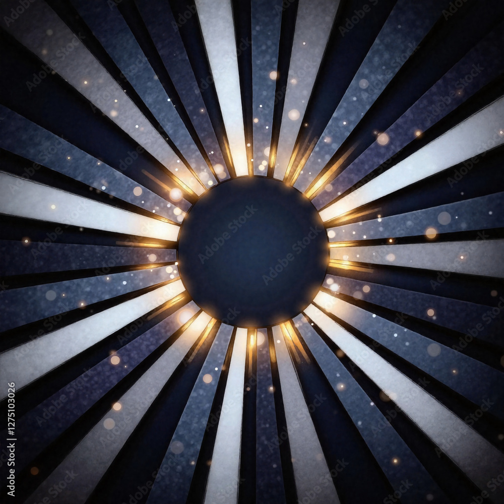 Poster abstract radial gradient with soft silver rays, harmonious composition