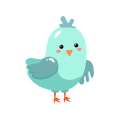 Colorful easter cute chicks birds character.