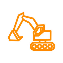 vector illustration of an excavator