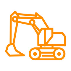 Naklejka premium excavator on white background