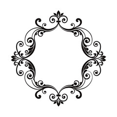 vintage floral frame vector illustration