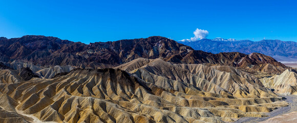 Panoramic View from Zabriskie Point at Death Valley National Park