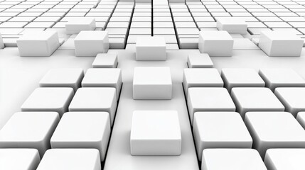 Fototapeta premium minimal photostock of a abstract 3d square white technology communication concept background
