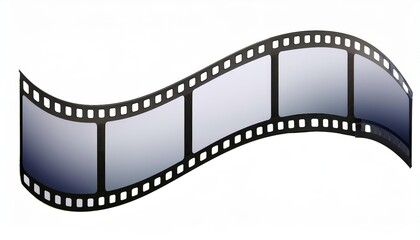 Vintage Film Strip Emptiness Pensive Silhouettes of a Timeless Camera Frame, Evoking Nostalgia and Empty Spaces for Creativitys Sake in Monochrome Elegance.